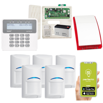 ZESTAW ALARMOWY SATEL PERFECTA 16 SET-A 5 CZUJEK BOSCH + PRF-LCD + SYRENA SP-4001 R
